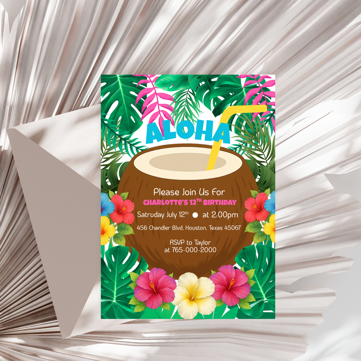 Tropical Birthday Invitation