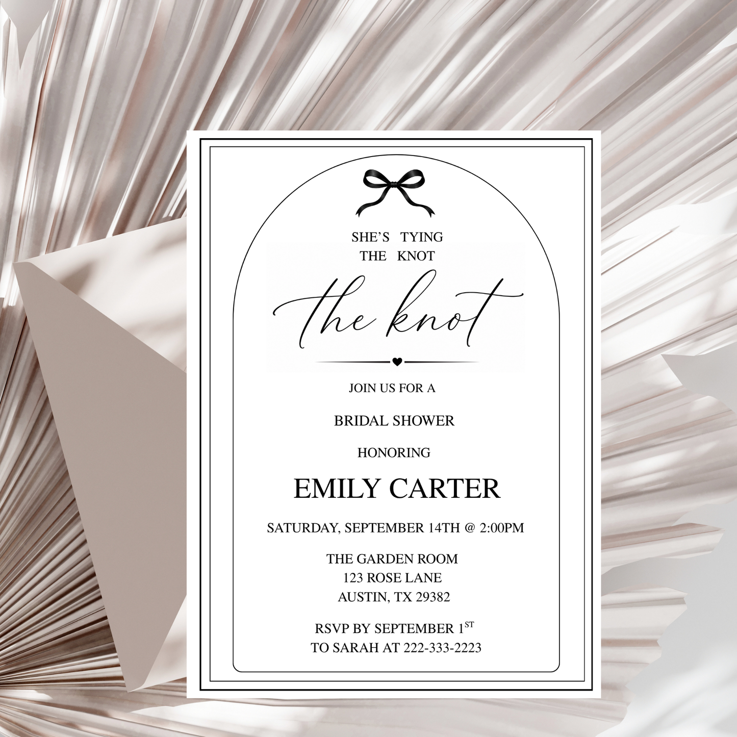 She's Tying The Knot Bridal Shower Invitation