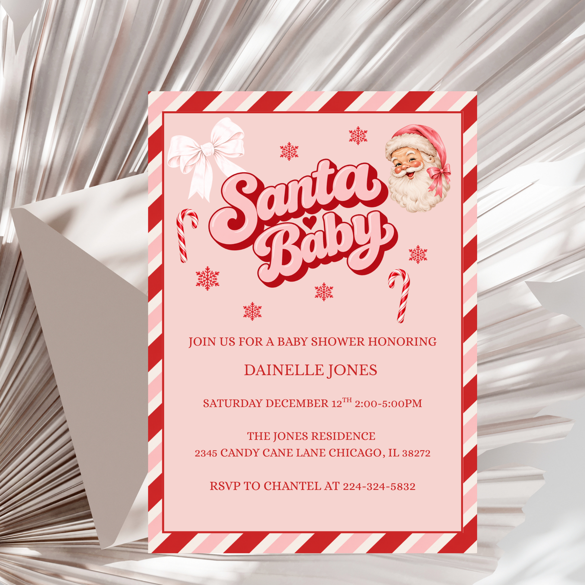 Santa Baby Baby Shower Invitation