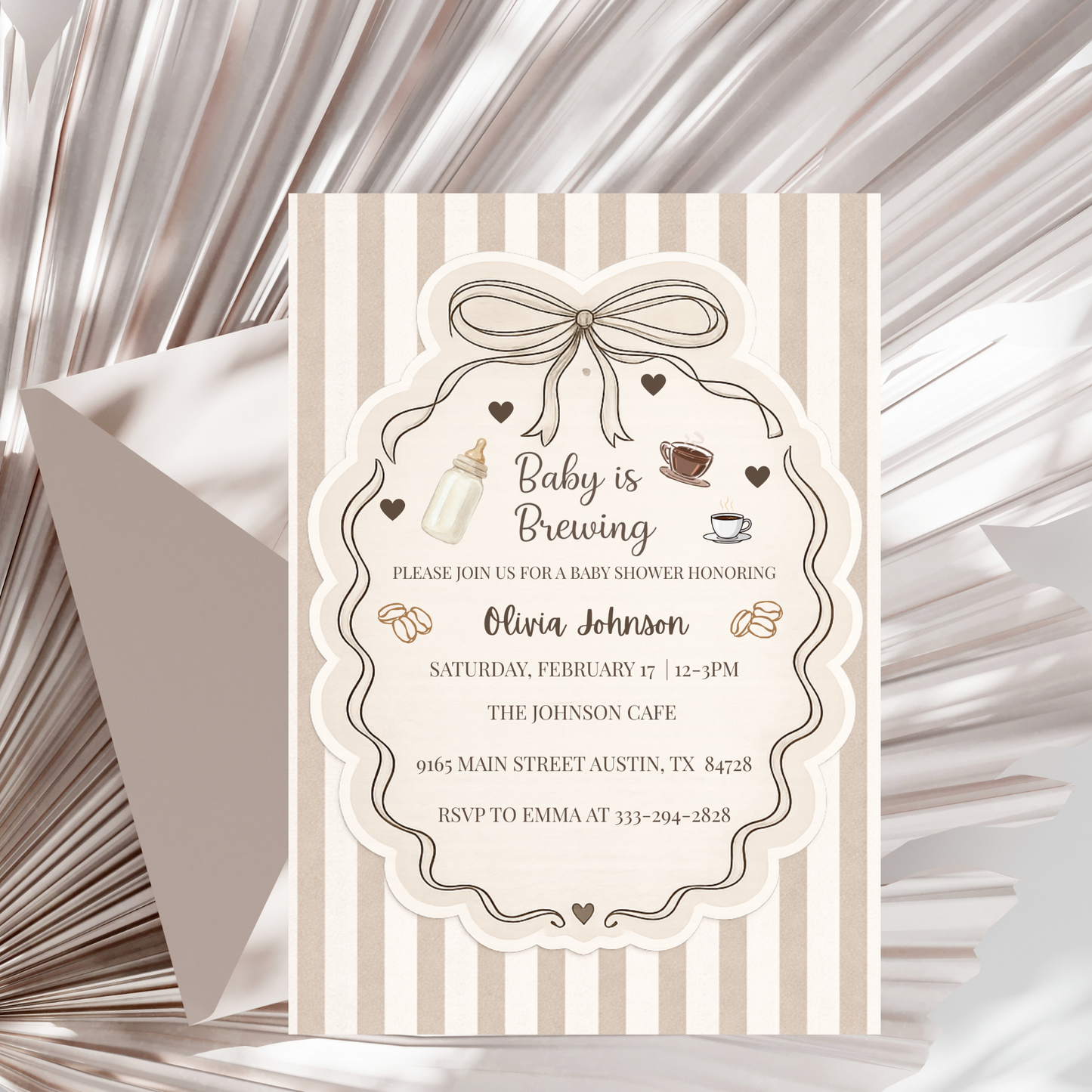 Baby Is Brewing Baby Shower Invitation