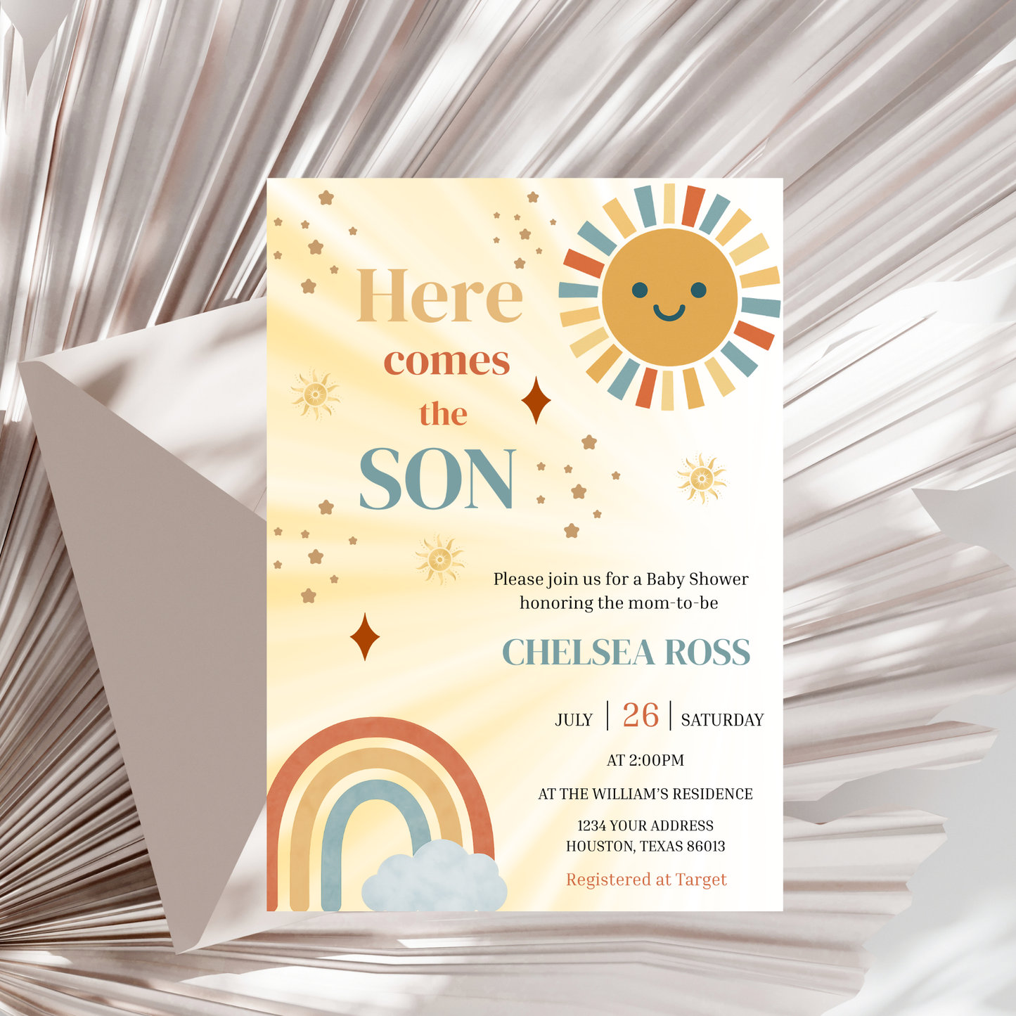 Here Comes the Son Baby Shower Invitation