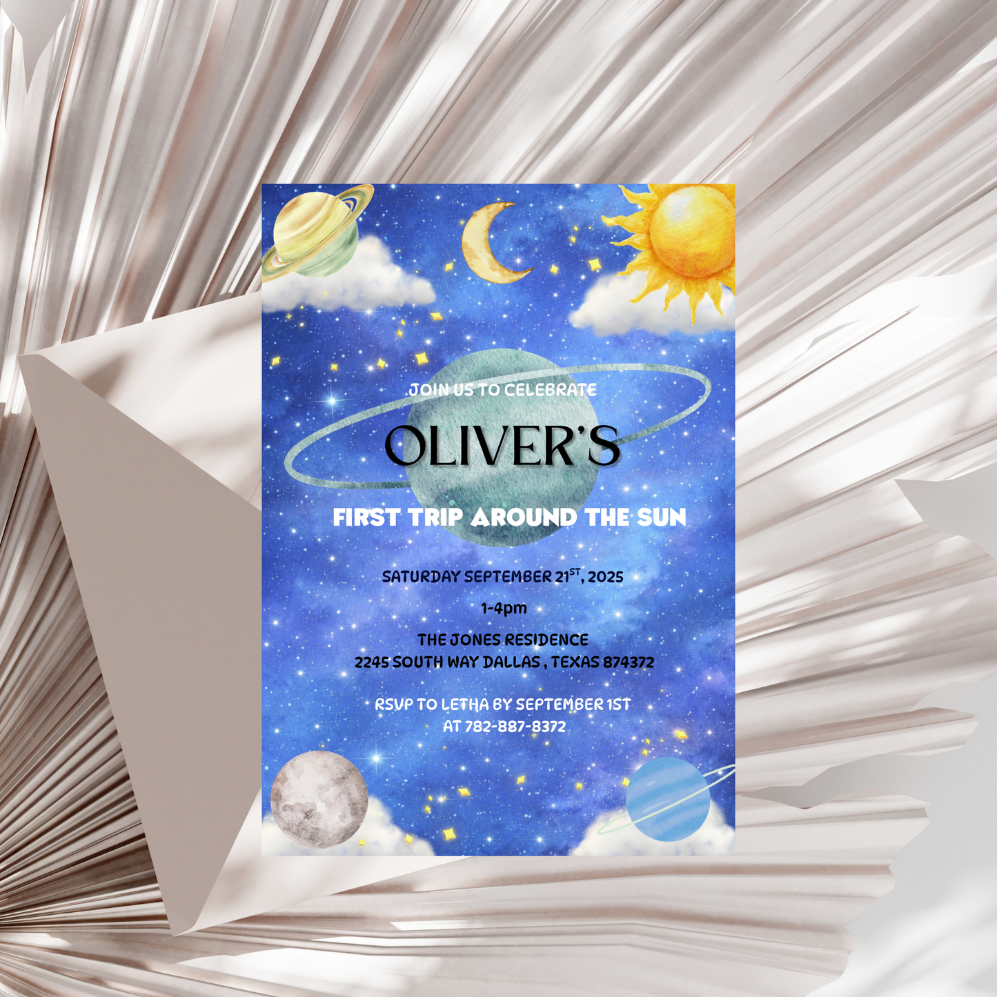 First Trip Around the Sun Invitation