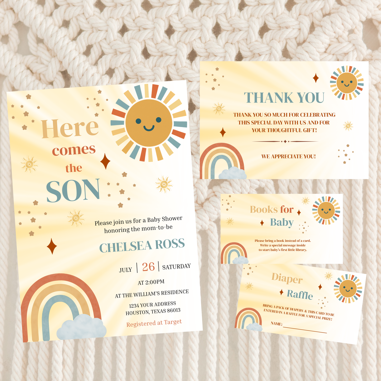 Here Comes the Son Baby Shower Bundle