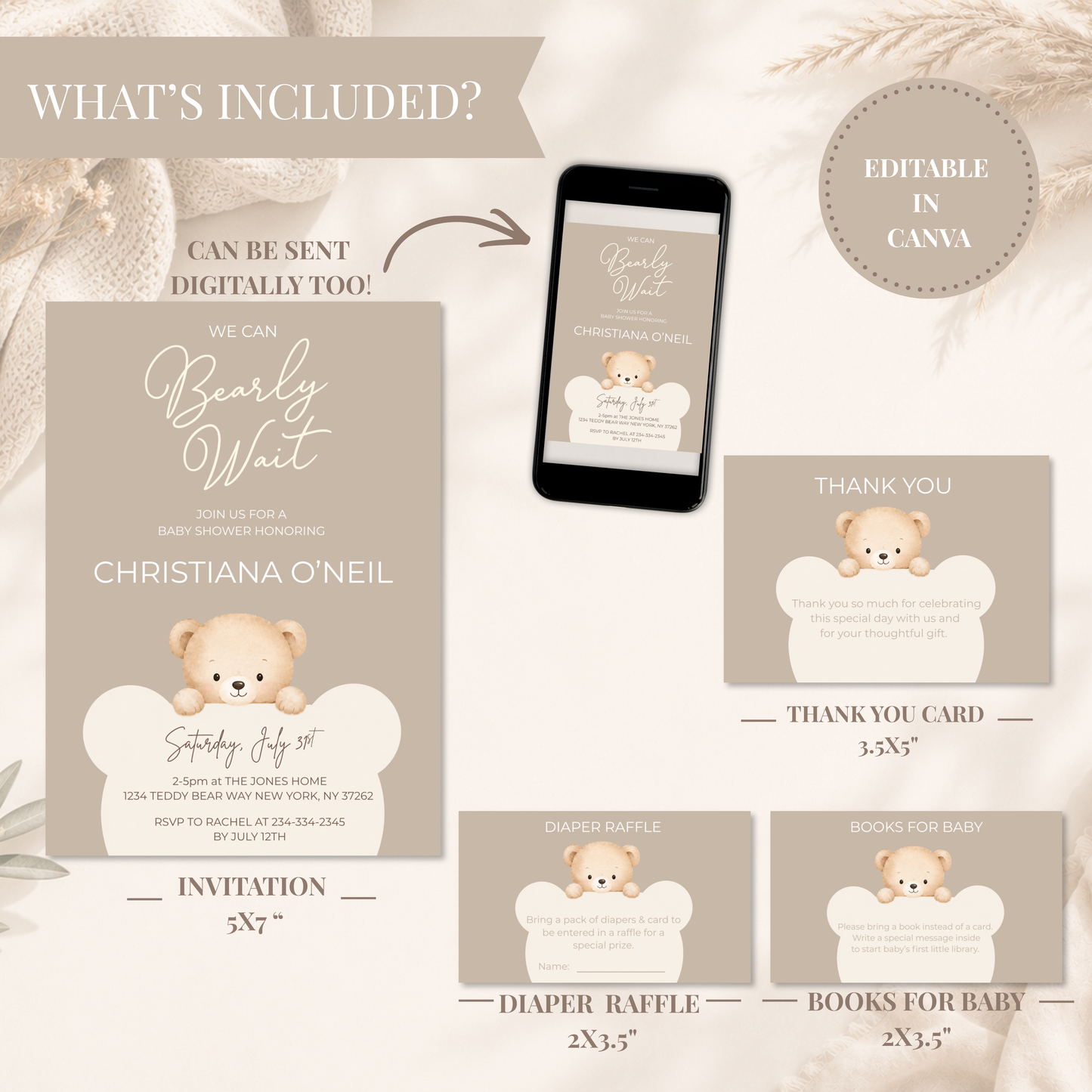 We Can Bearly Wait Baby Shower Bundle