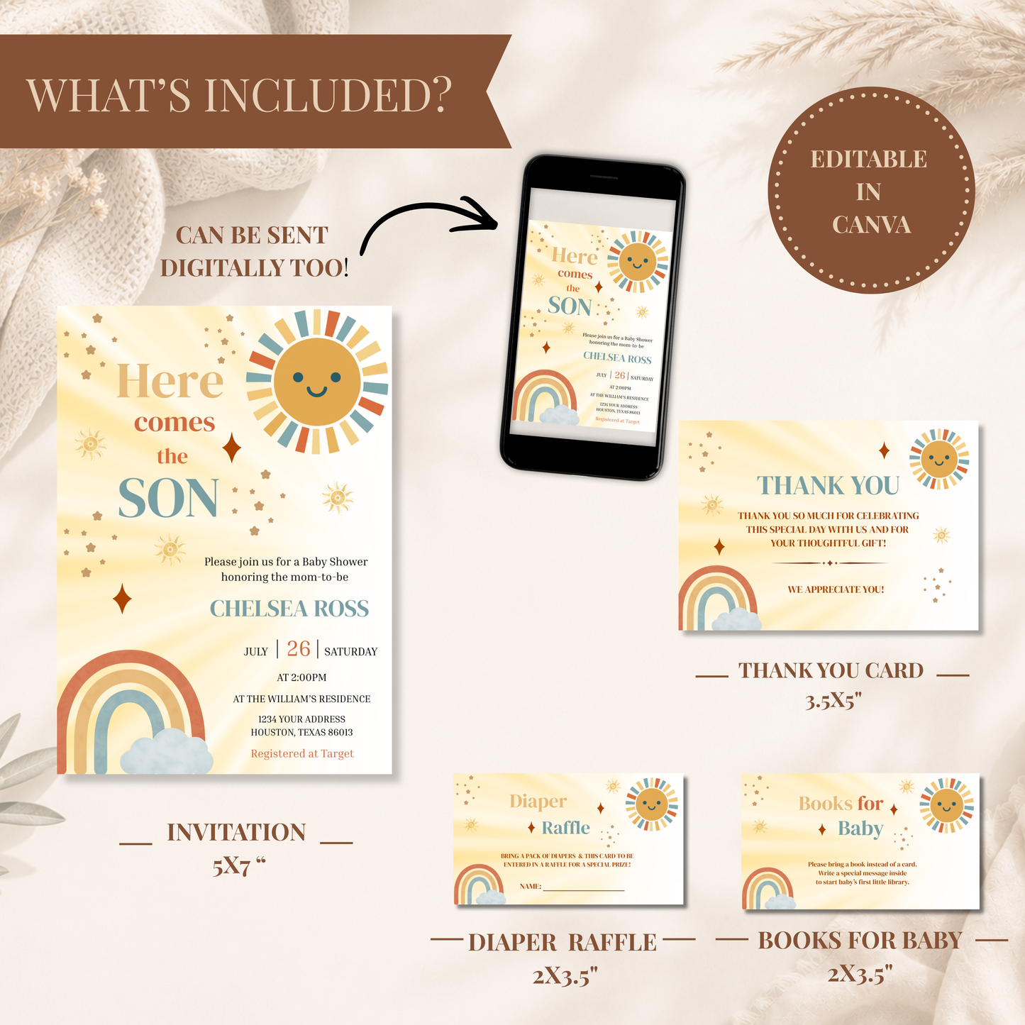 Here Comes the Son Baby Shower Bundle