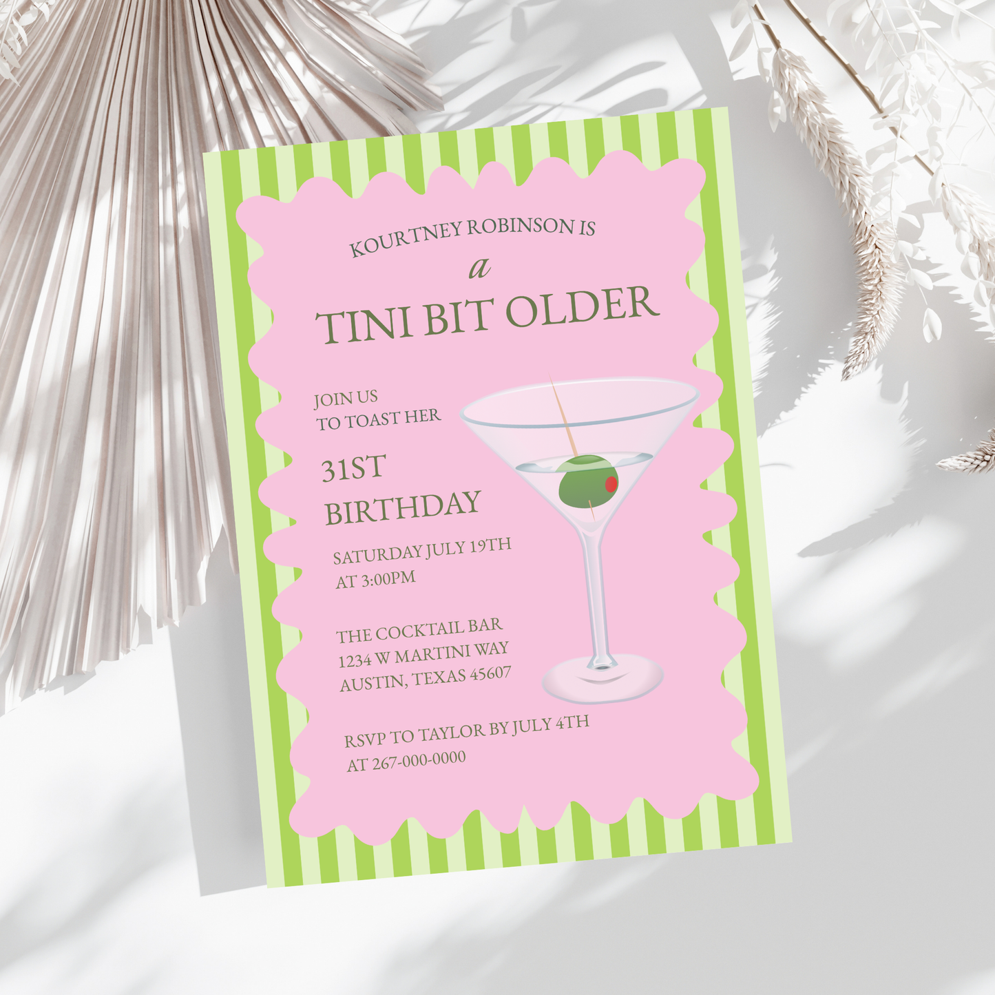A Tini Bit Older Birthday Invitation