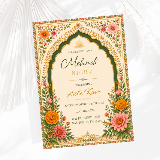 Mehndi Night Invitation