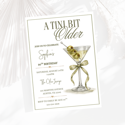 A Tini BIt Older Birthday Invitation