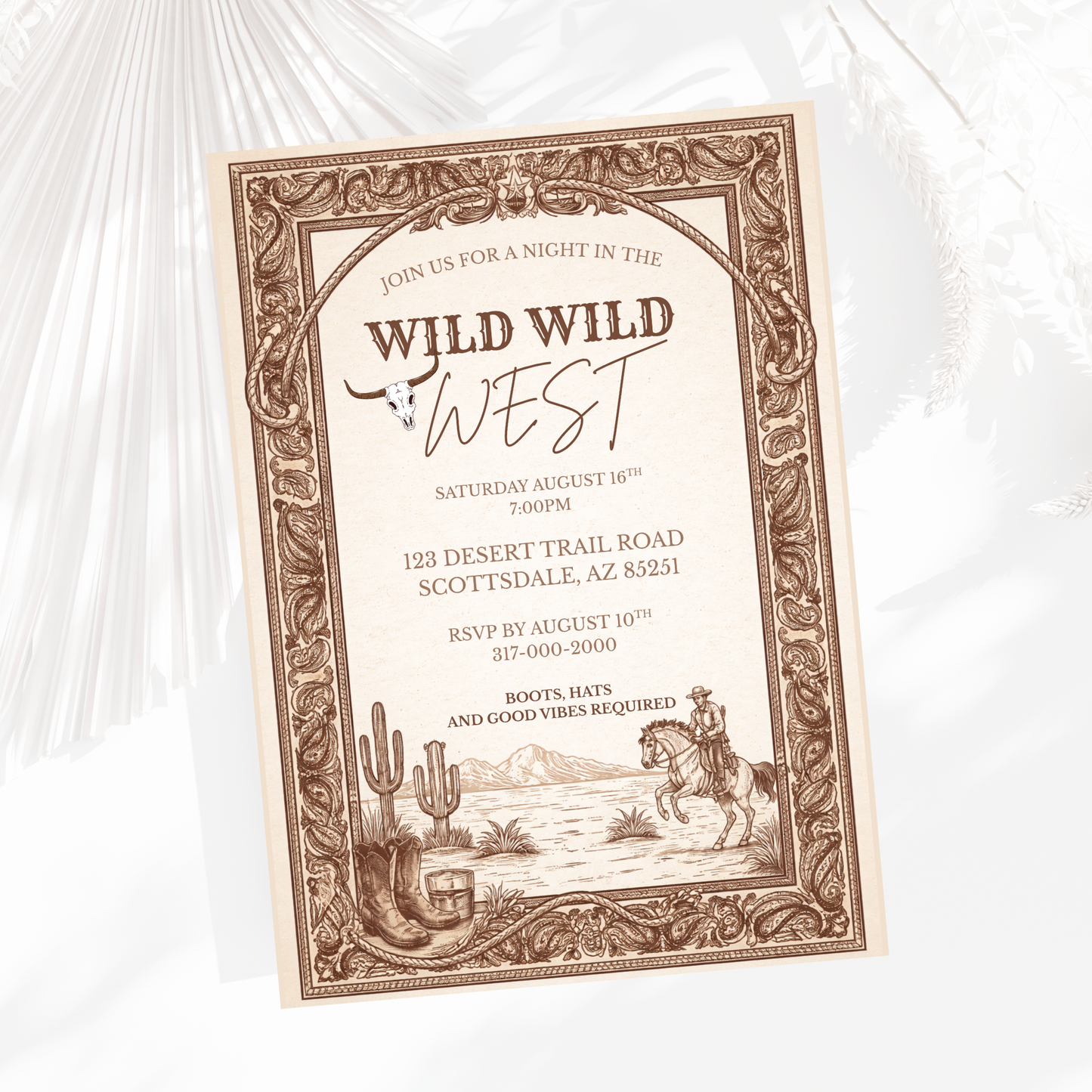 Wild West Birthday Invitation