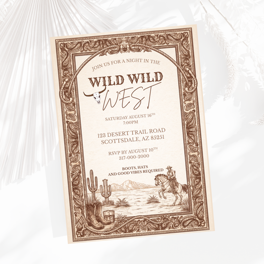 Wild West Birthday Invitation