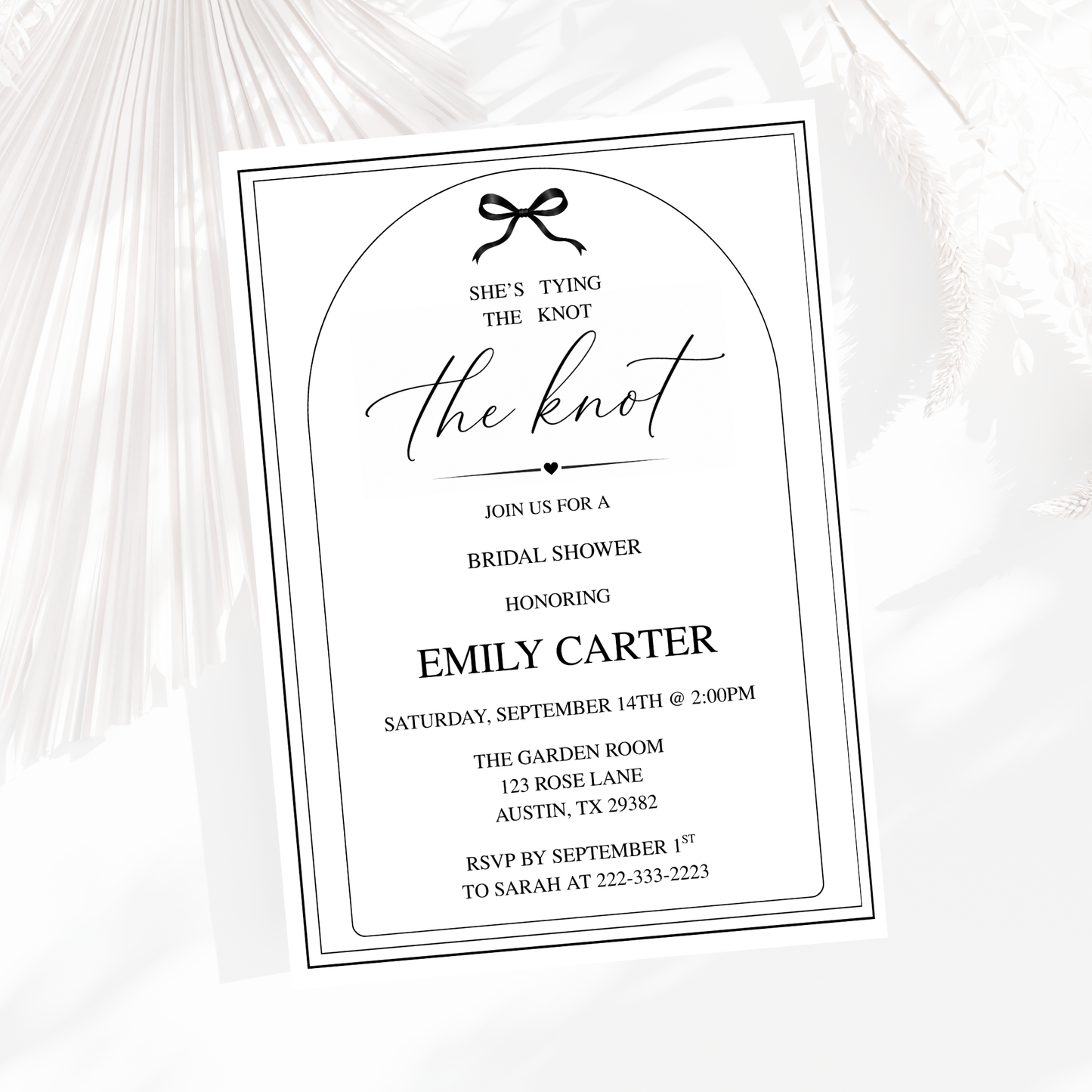 She's Tying The Knot Bridal Shower Invitation