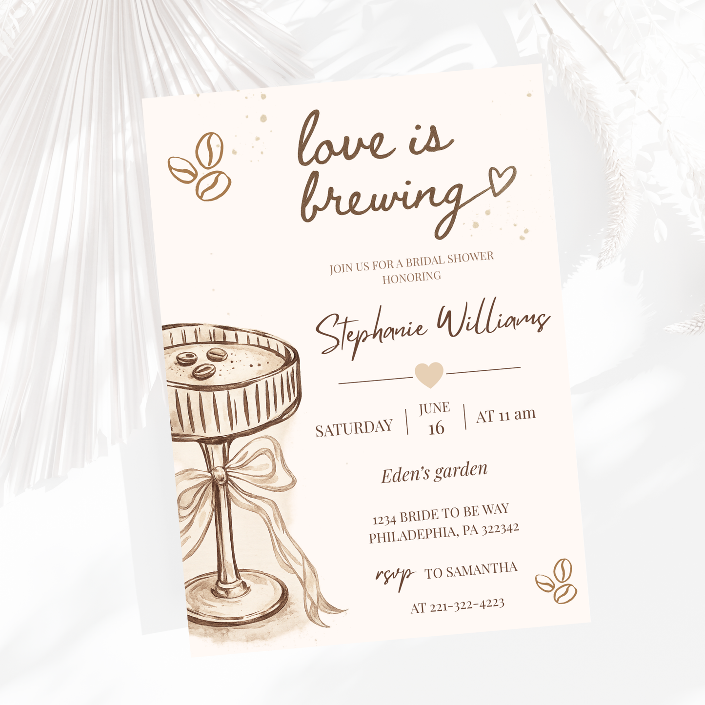 Love is Brewing Bridal Shower Invitation