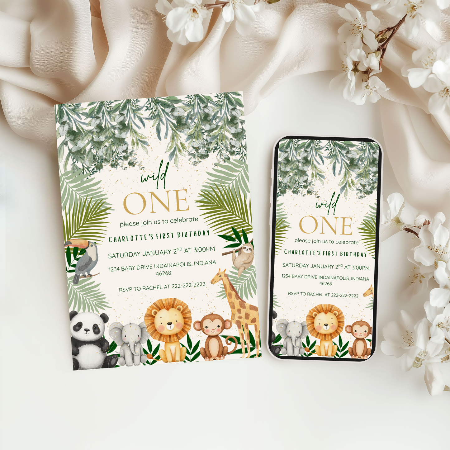 Wild One Birthday Invitation