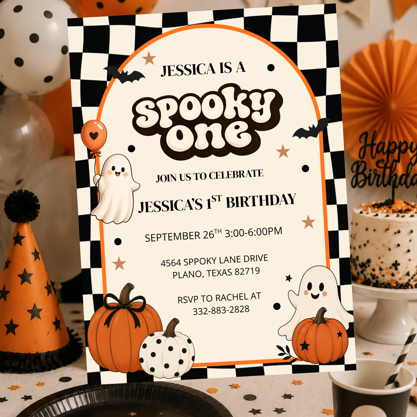 Spooky One Birthday Invitation