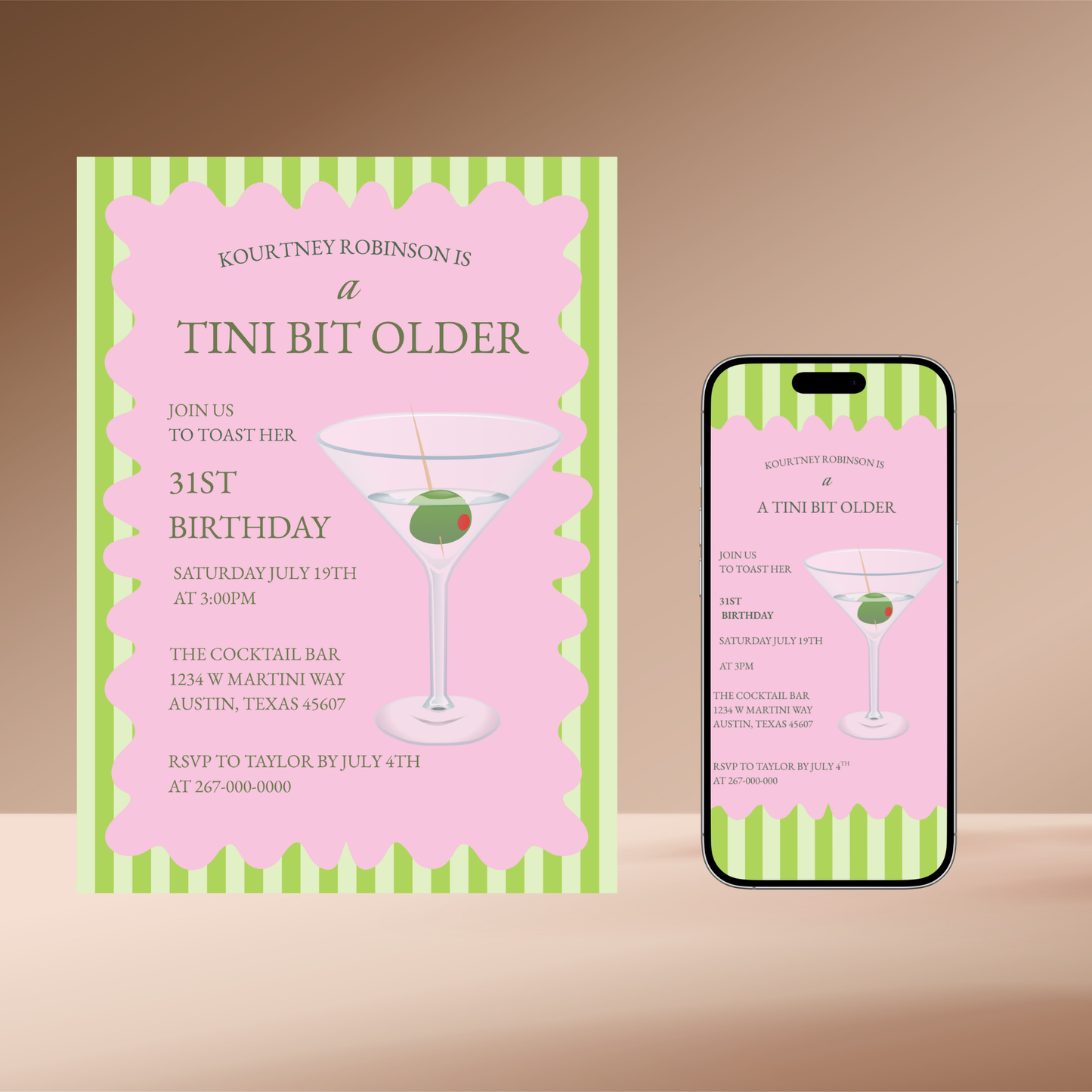 A Tini Bit Older Birthday Invitation