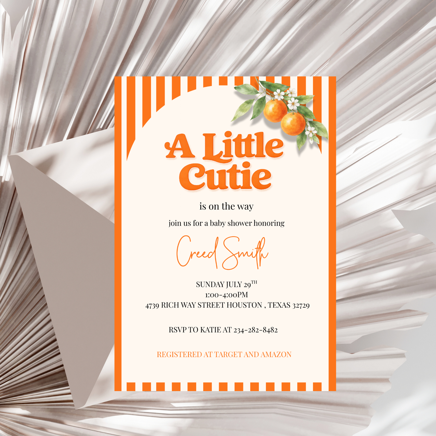 A Little Cutie Baby Shower Invitation