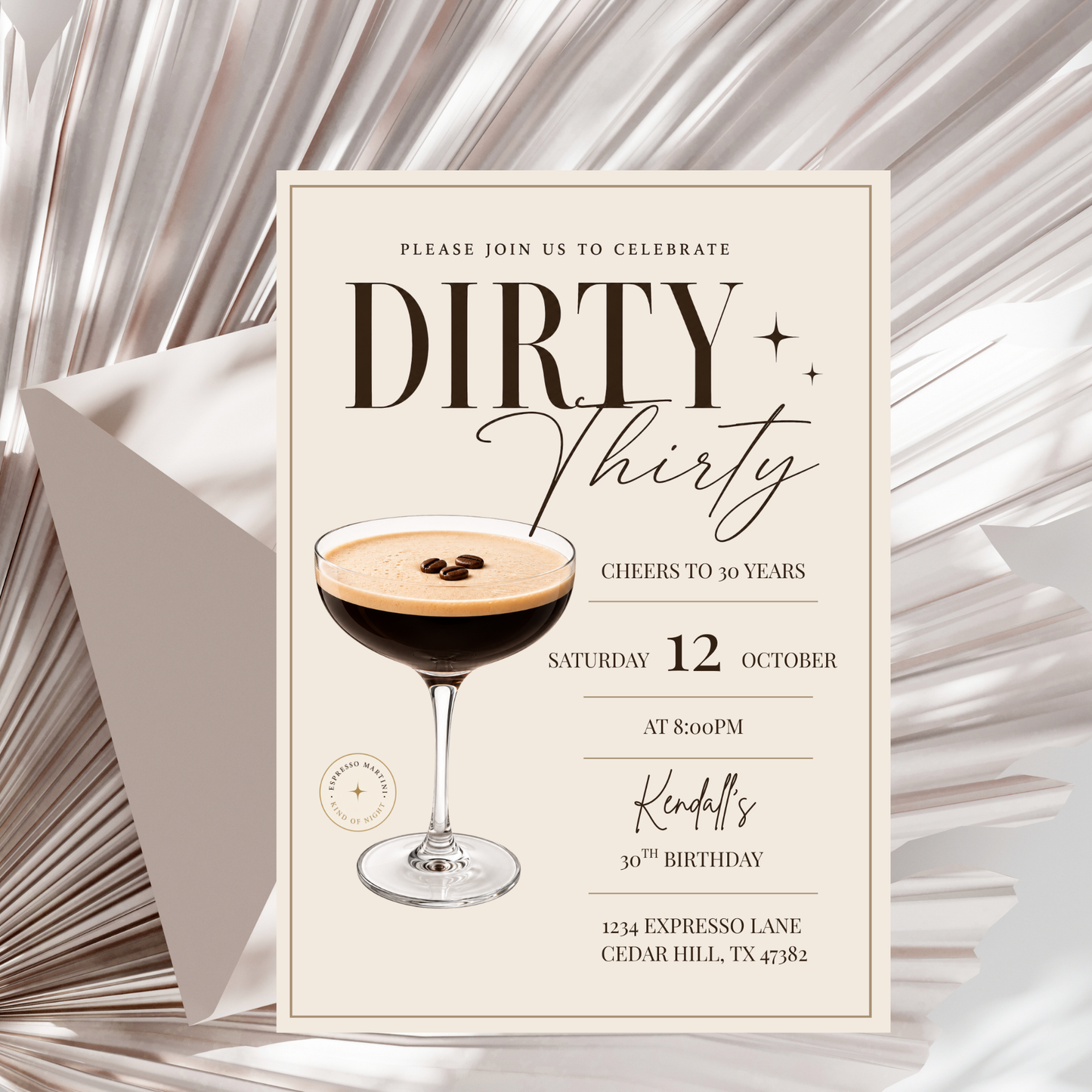 Dirty Thirty Birthday Invitation