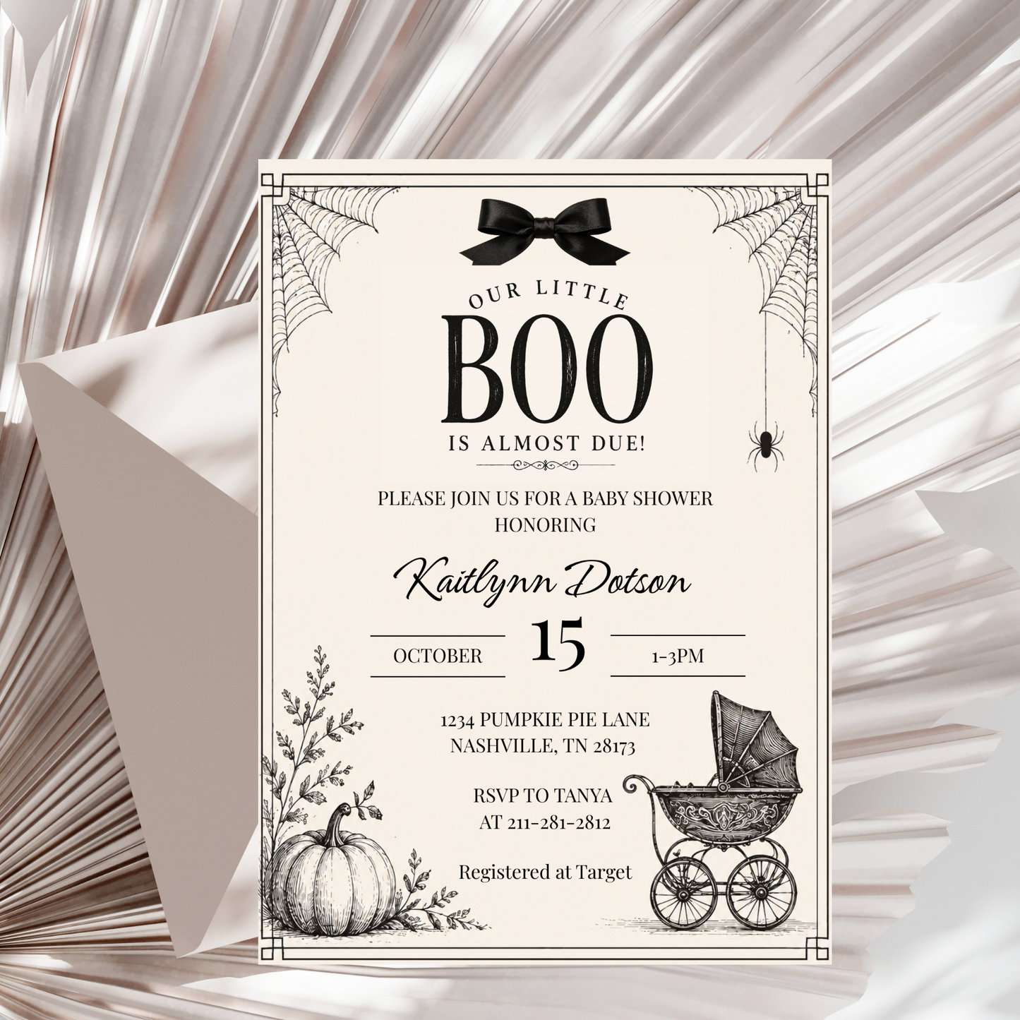 Our Little Boo is Almost Due Baby Shower Invitation