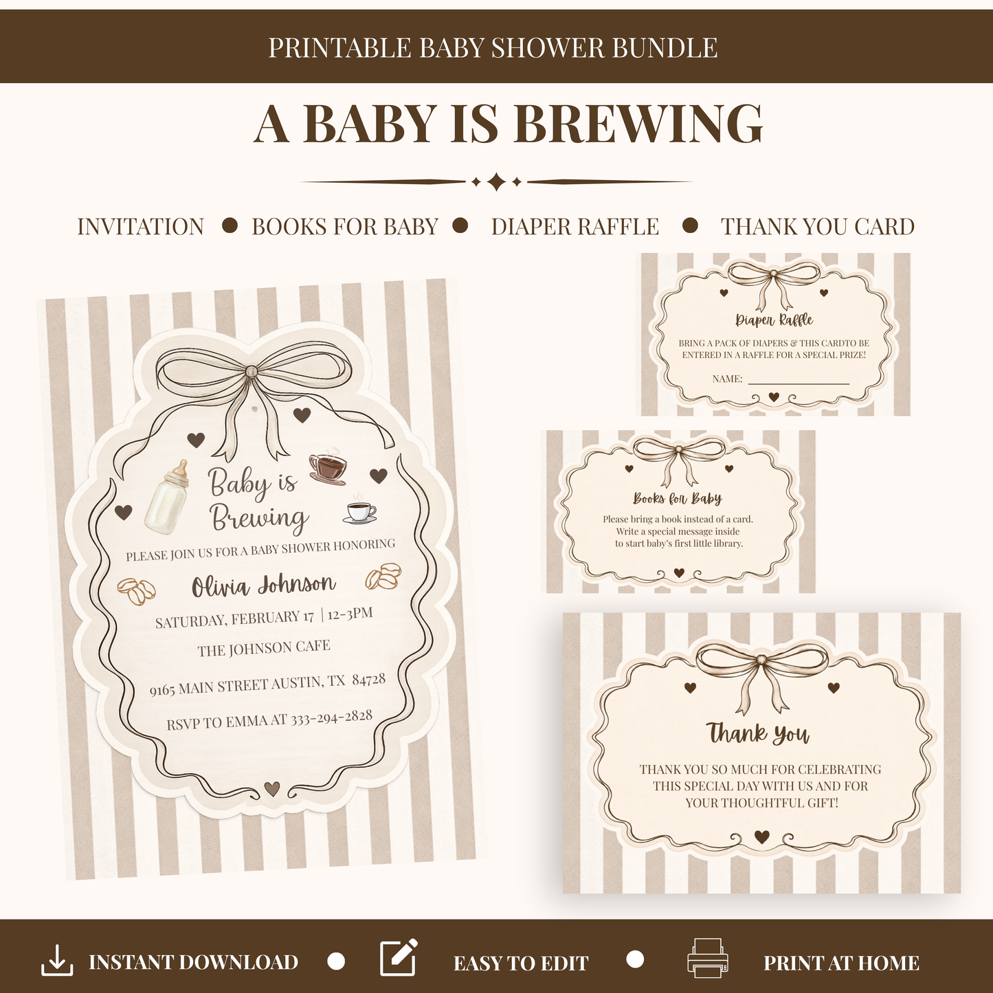 A Baby Is Brewing Baby Shower Bundle