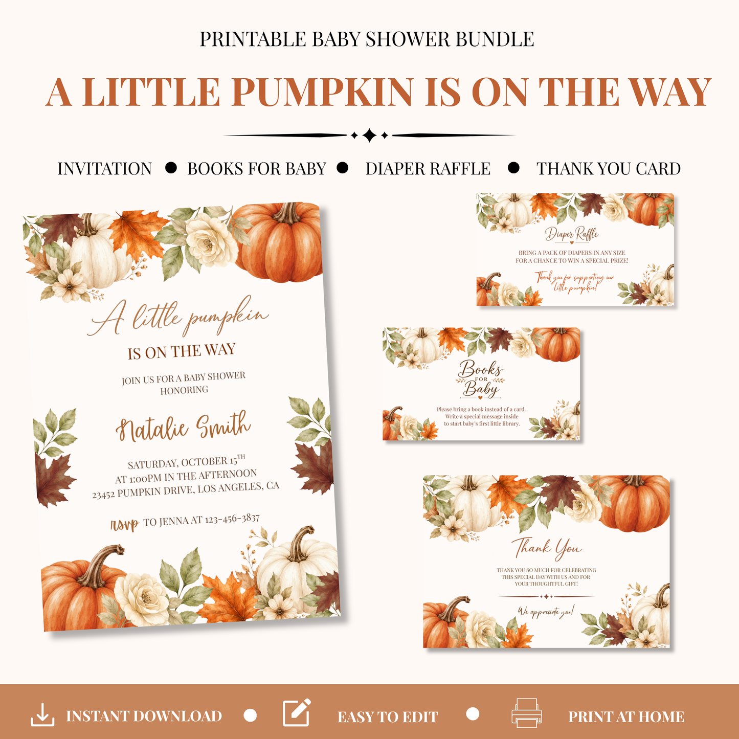 A Little Pumpkin Baby Shower Bundle