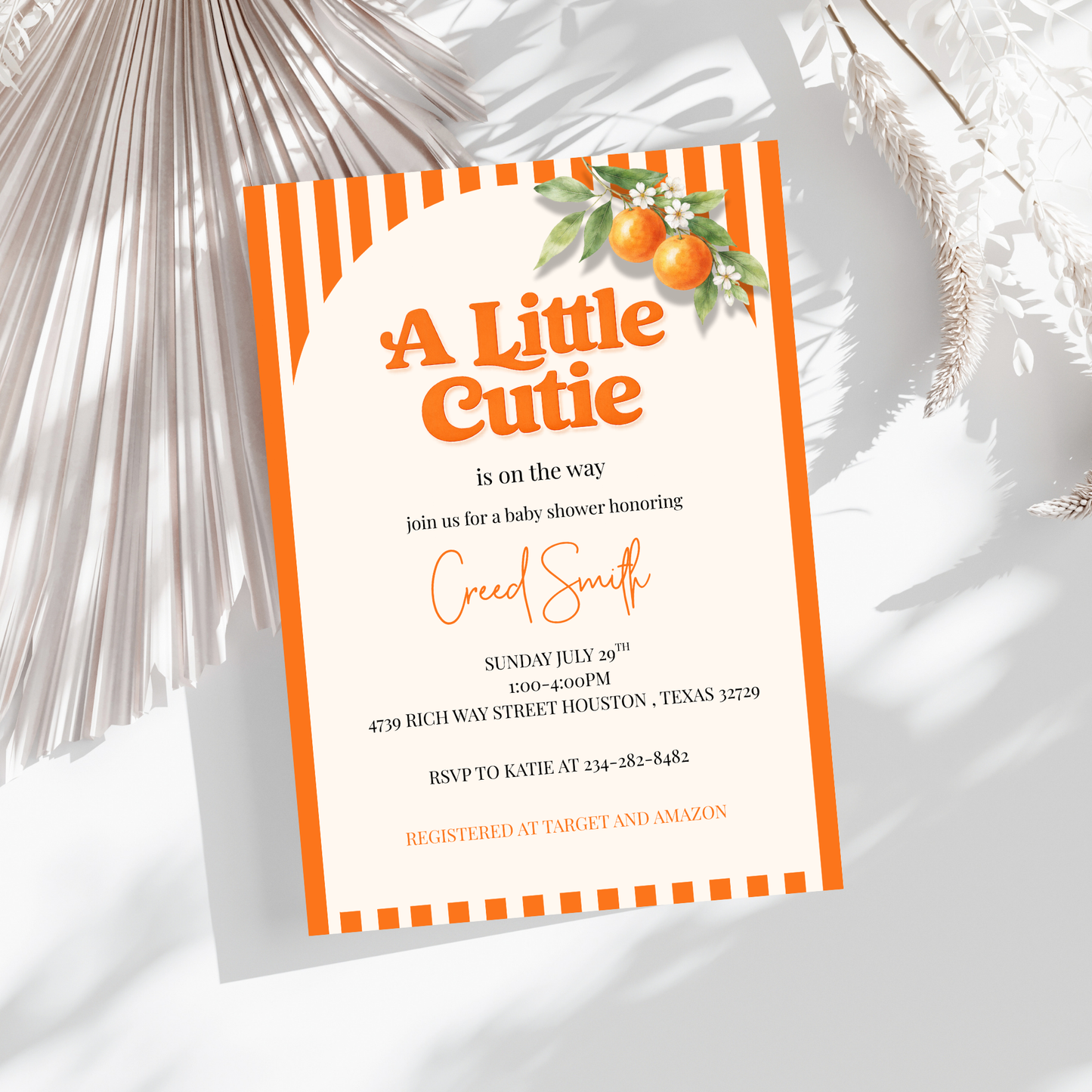 A Little Cutie Baby Shower Invitation