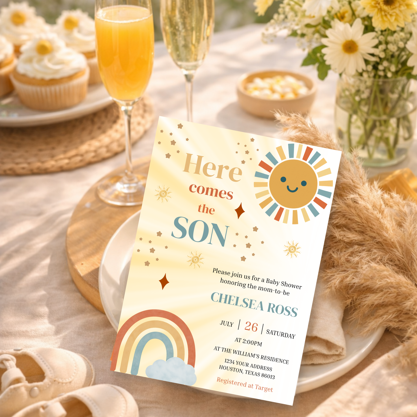 Here Comes the Son Baby Shower Invitation