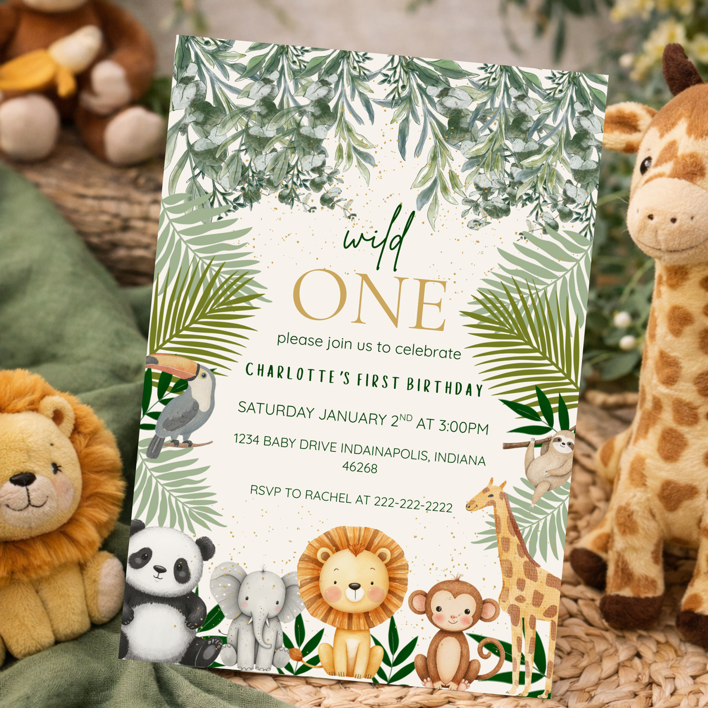 Wild One Birthday Invitation
