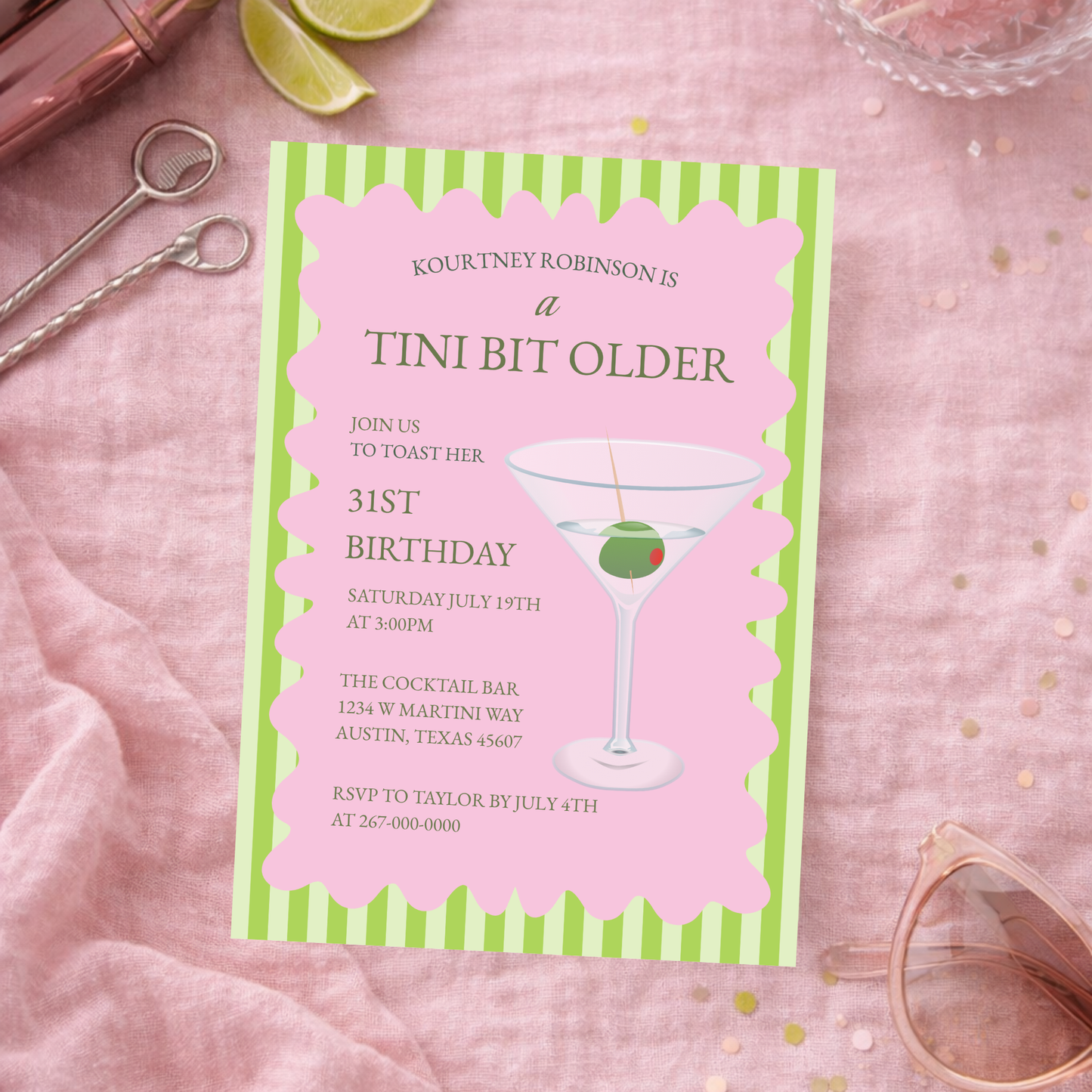 A Tini Bit Older Birthday Invitation