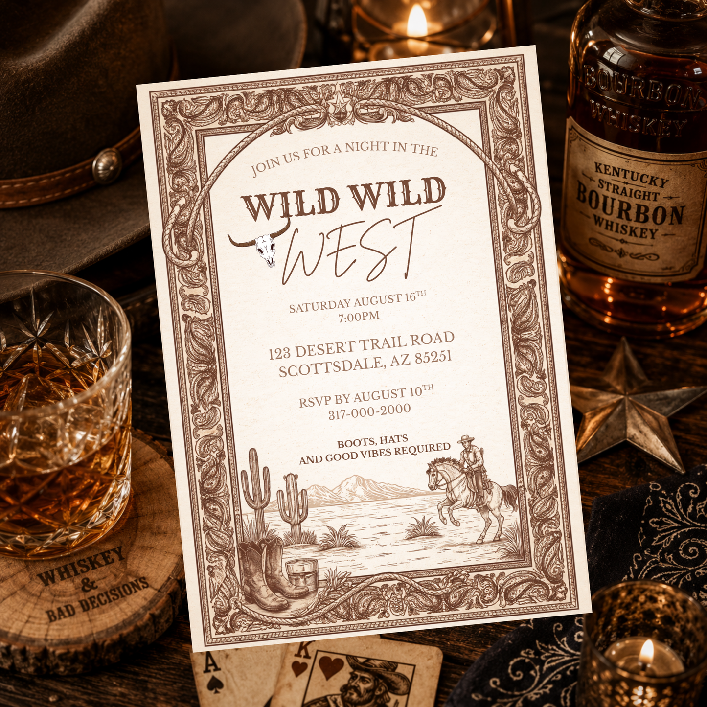 Wild West Birthday Invitation